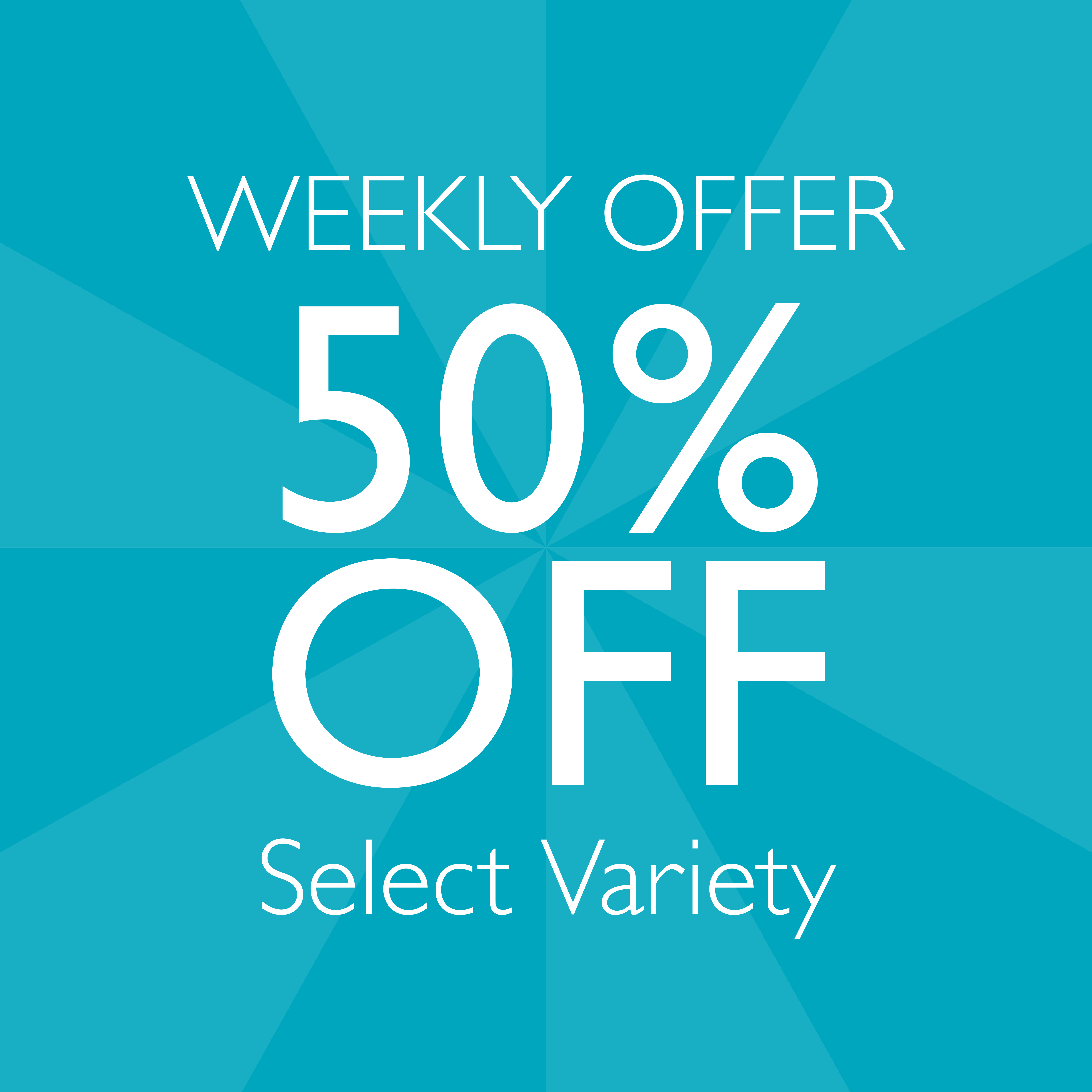 50% Off Select Items